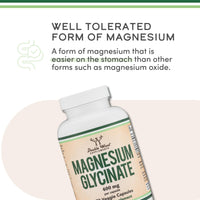 Thumbnail for Magnesium Glycinate 400mg | 180 Capsules | Sleep, Muscle, & Heart Support | Vegan, Third Party Tested, Gluten Free, Non-GMO, by Double Wood Supplements