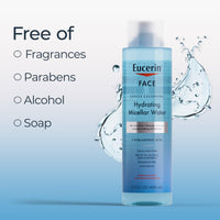 Thumbnail for Eucerin Face Gentle Cleansing Hydrating Micellar Water, Face Cleanser and Makeup Remover with Hyaluronic Acid, 13.5 Fl Oz Bottle