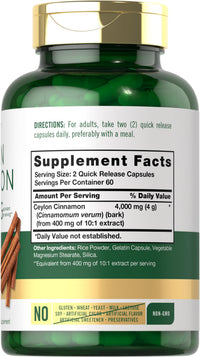 Thumbnail for Carlyle Ceylon Cinnamon Capsules | 120 Count | Non-GMO & Gluten Free Supplement