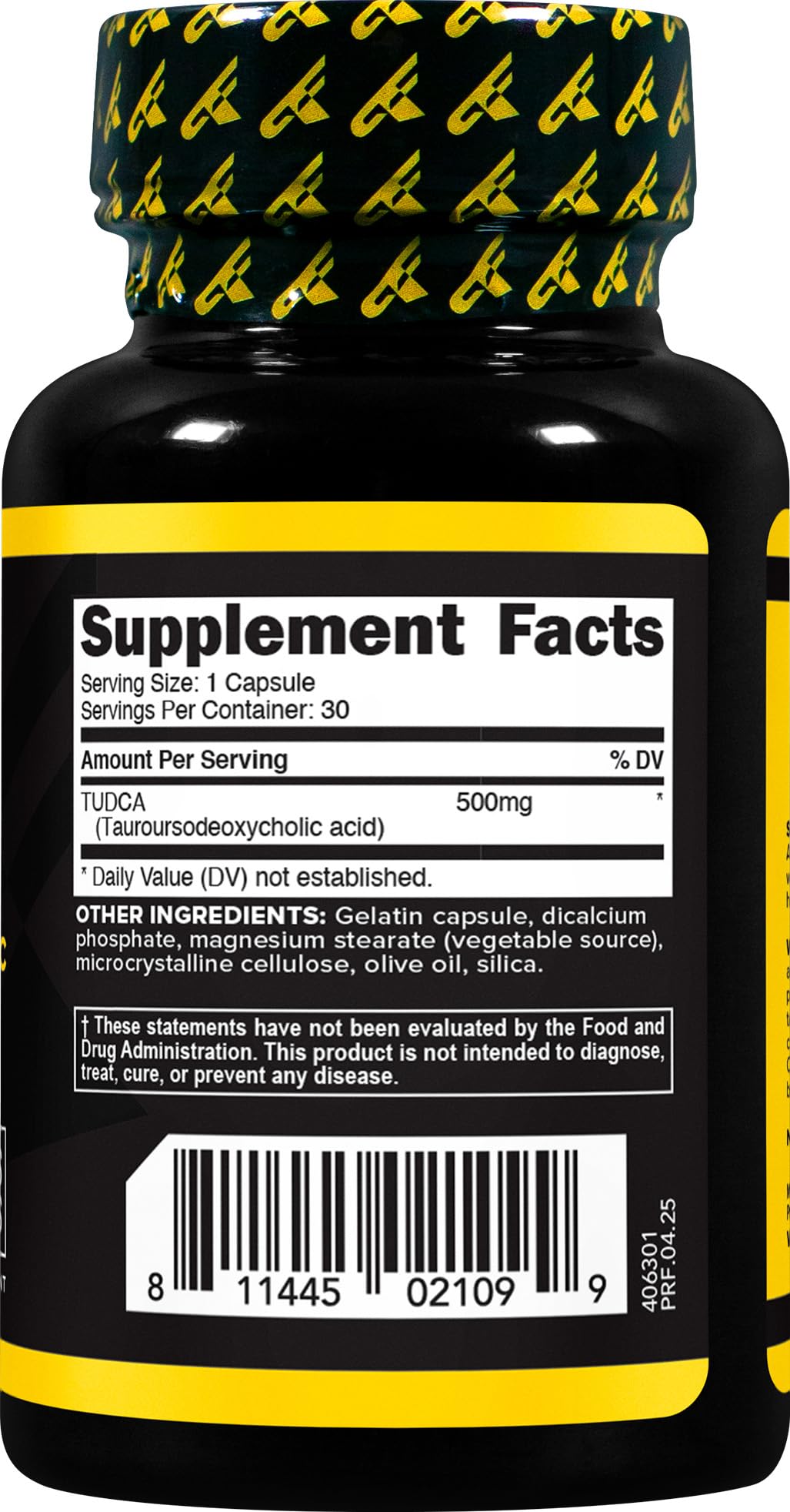Primaforce TUDCA (Tauroursodeoxycholic Acid) 30 Servings, 500mg Tudca Per Serving | Premium Quality Bile Salts - Gluten Free, Non-GMO Supplement