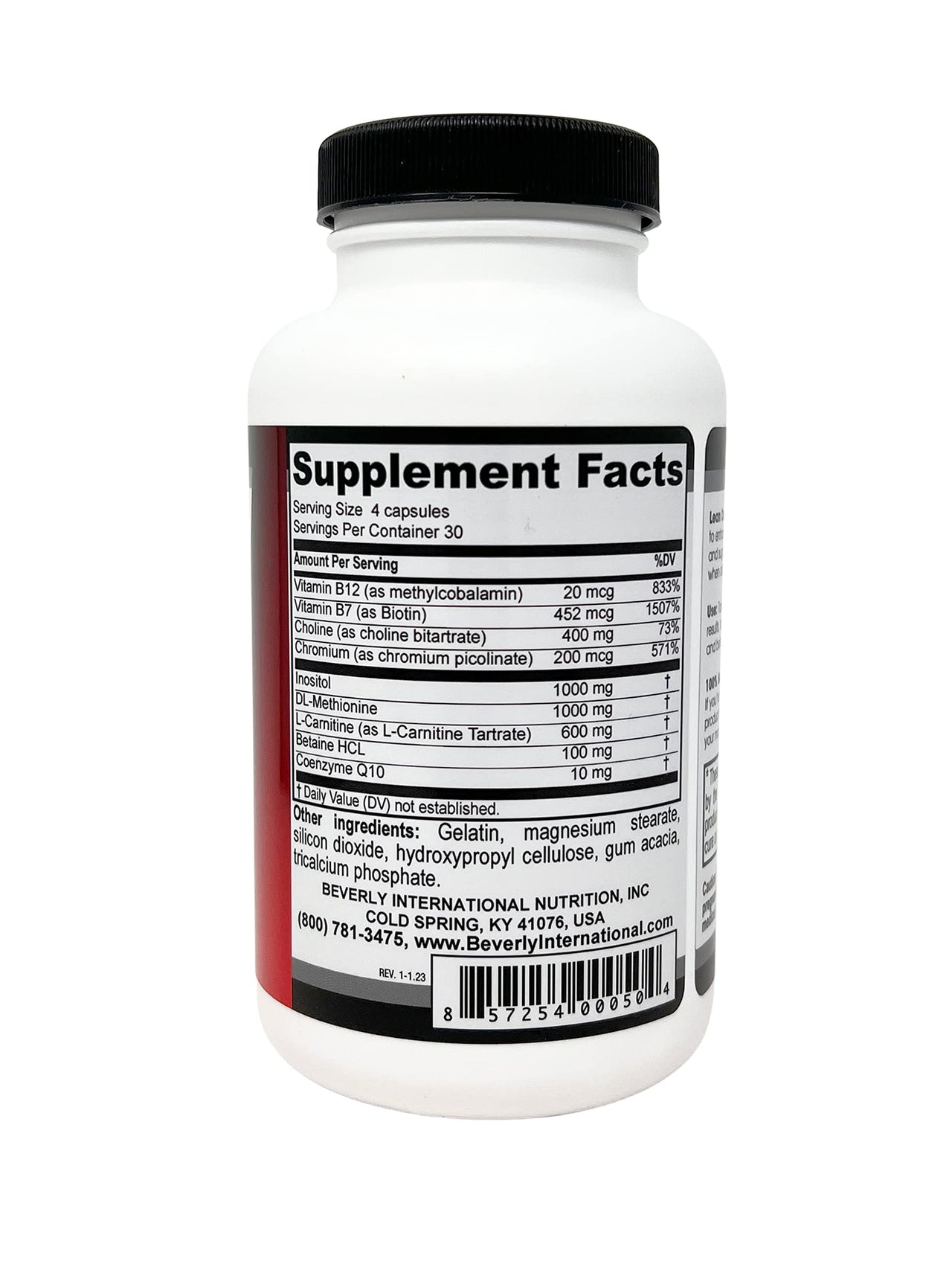 Beverly International Lean Out 120 caps. Fat Burner with Metabolic Support. Lipotropics. Choline, Carnitine, Chromium. Stimulant-Free Belly Fat Burner. Get Leaner. Use AM & PM, Stackable Diet Pills.