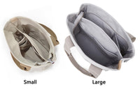 Thumbnail for Halemet Light Grey Canvas Shoulder Bag, Small Tote Bag with Zipper for Women, 9.0' x 5.9' x 8.3' (L x W x H), 14.1 oz, Polyester, Heart Pattern, Lightweight, Occasions Variable