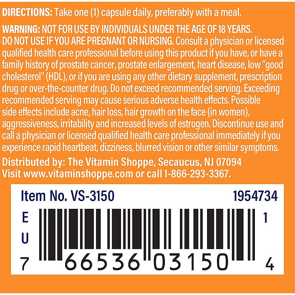 The Vitamin Shoppe DHEA 25MG, Hormonal and Healthy Aging Support for Both Men & Women, Once Daily (60 Capsules)