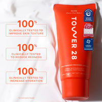 Thumbnail for Tower 28 SOS Recovery Face Cream - Hydrating Face Moisturizer with Hyaluronic Acid + Ceramides - Skin Barrier Repair Moisturizer Reduces Redness + Improves Texture - Sensitive Skin Care (1.86 oz)