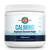 Thumbnail for KAL Calming Magnesium Glycinate Powder Plus Citric Acid - Unflavored - Nervous System, Bone and Relaxation Support Drink Mix - No Sugar - 60-Day Guarantee, 40 Servings, 8.5 OZ