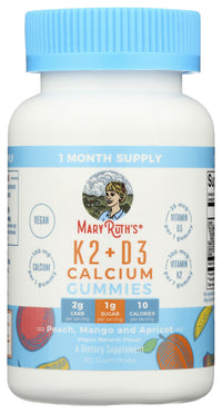 Thumbnail for Mary Ruth's Vitamin K2 & D3 + Calcium Gummies, 30 Ct