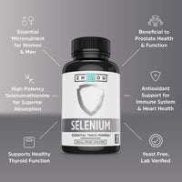 Thumbnail for Zhou Selenium - Selenium 200mcg Capsules, Mineral Supplements for Women and Men, Antioxidant, Thyroid, and Cellular Support, Vegan, Pure - 100 Veggie Capsules