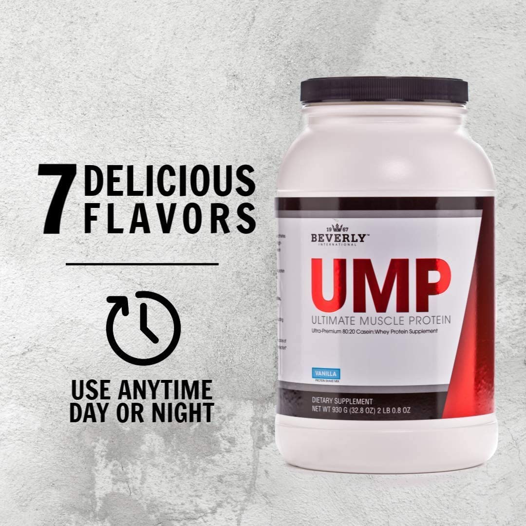 Beverly International UMP Protein Powder, Strawberry. Unique Whey-Casein Ratio Builds Lean Muscle. Easy to Digest. No Bloat. (32.8 oz) 2lb .8 oz