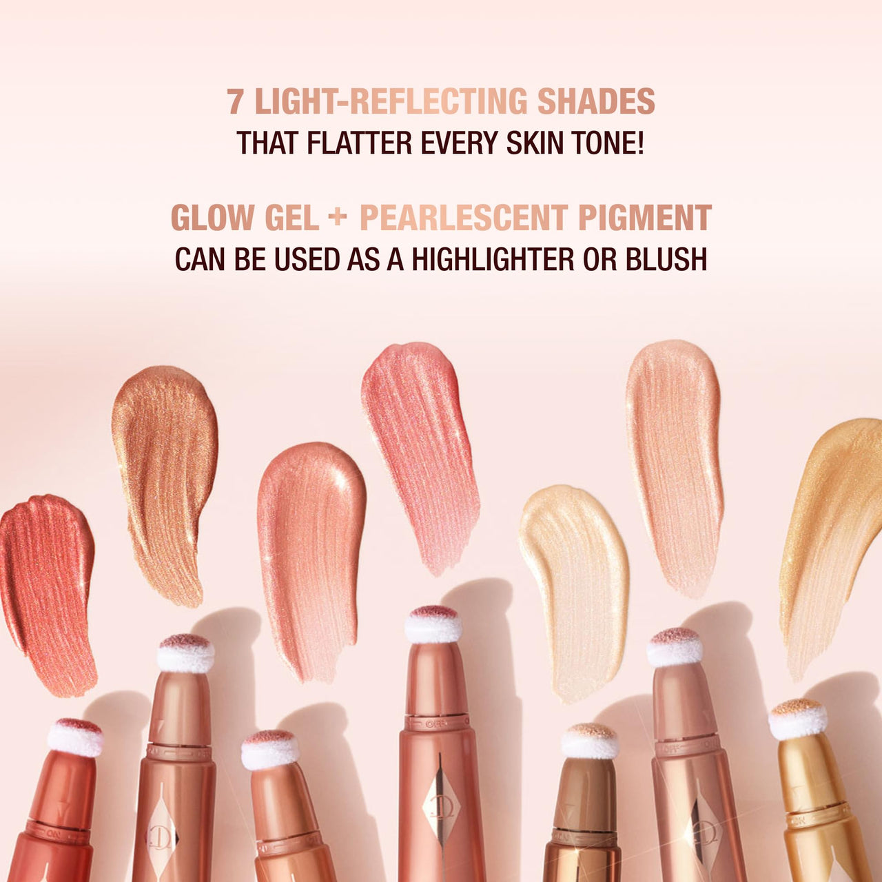Charlotte Tilbury Glowgasm Beauty Light Wand Liquid Highlighter Makeup - Soft-Focus Pink Highlighter & Blush for Cheeks - Pearlescent, Weightless Radiant Finish - Pinkgasm