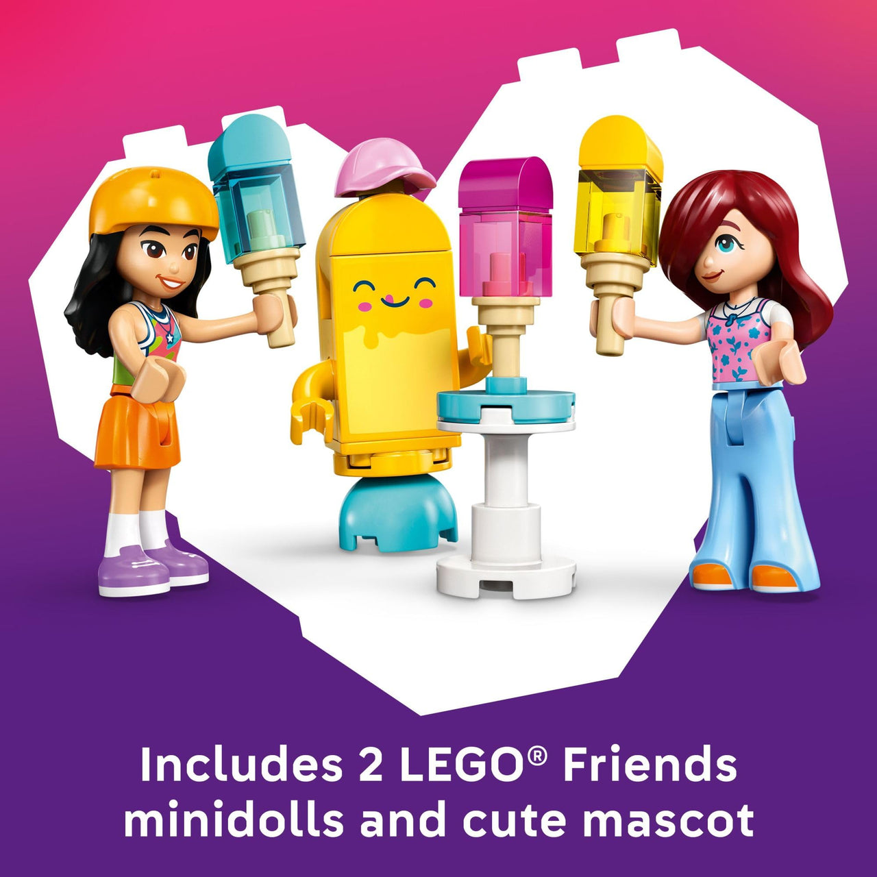 LEGO Friends Ice Cream & Balloon Stand Building Toy for Girls & Boys - Pretend Play Set for Kids, Ages 6+ - W/Liann & Paisley Minidolls & Accessories - Gift Idea for Birthdays - 42692
