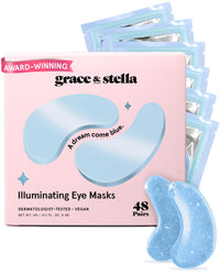 Thumbnail for grace & stella Award Winning Under Eye Mask Reduce Dark Circles, Puffy Eyes, Undereye Bags, Wrinkles, Gel Under Eye Patches, New Mom Gifts - Vegan Self Care (48 Pairs, Blue)