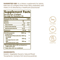 Thumbnail for Solgar Omega 3 Fish Oil Concentrate Solgar 120 Softgel