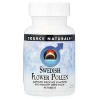 Thumbnail for Source Naturals Swedish Flower Pollen Extract Supplement, Supports Prostate Function and Healthy Urine Flow* - 45 Tablets