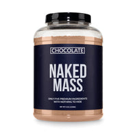 Thumbnail for NAKED Chocolate Mass Gainer - All Natural Weight Gainer Protein Powder - 8lb Bulk, GMO Free, Gluten Free & Soy Free. No Artificial Ingredients - 1,360 Calories