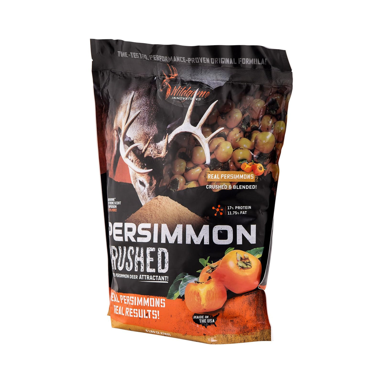 WILDGAME Innovations Persimmon Crushed Deer Attractant, 5lb Bag | Powerful Nutritious Long-Lasting Airborne Hunting Attractant with Real Persimmons