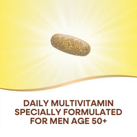 Thumbnail for Nature's Way Alive! Men’s 50+ Daily Ultra Multivitamin, High Potency Formula, Supports Healthy Brain, Eyes & Heart*, with Methylated B12, Gluten-Free, 60 Tablets (Packaging May Vary)