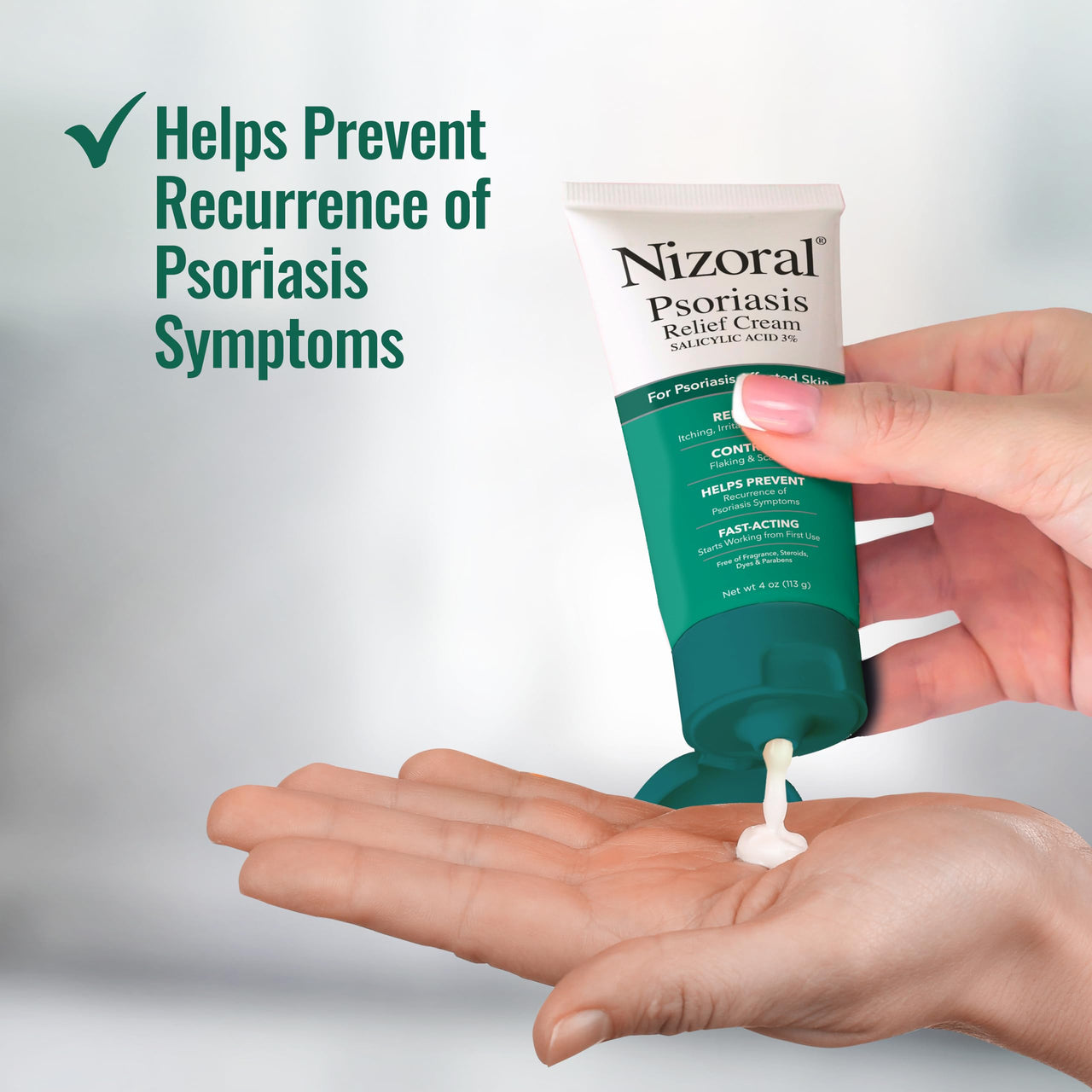 Nizoral Psoriasis Relief Cream- Relieves Itching, Irritation & Redness and Controls Flaking and Scaling with Maximum Strength Medicine (Salicylic Acid 3%), 4 Fl Oz (Pack of 2)