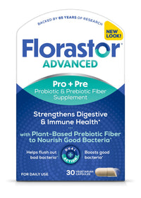 Thumbnail for Florastor Select Pro+Pre Daily Probiotic and Prebiotic Supplement for Women and Men, Boosts Good Bacteria, Saccharomyces Boulardii CNCM I-745 (30 Capsules) (Pack of 1)