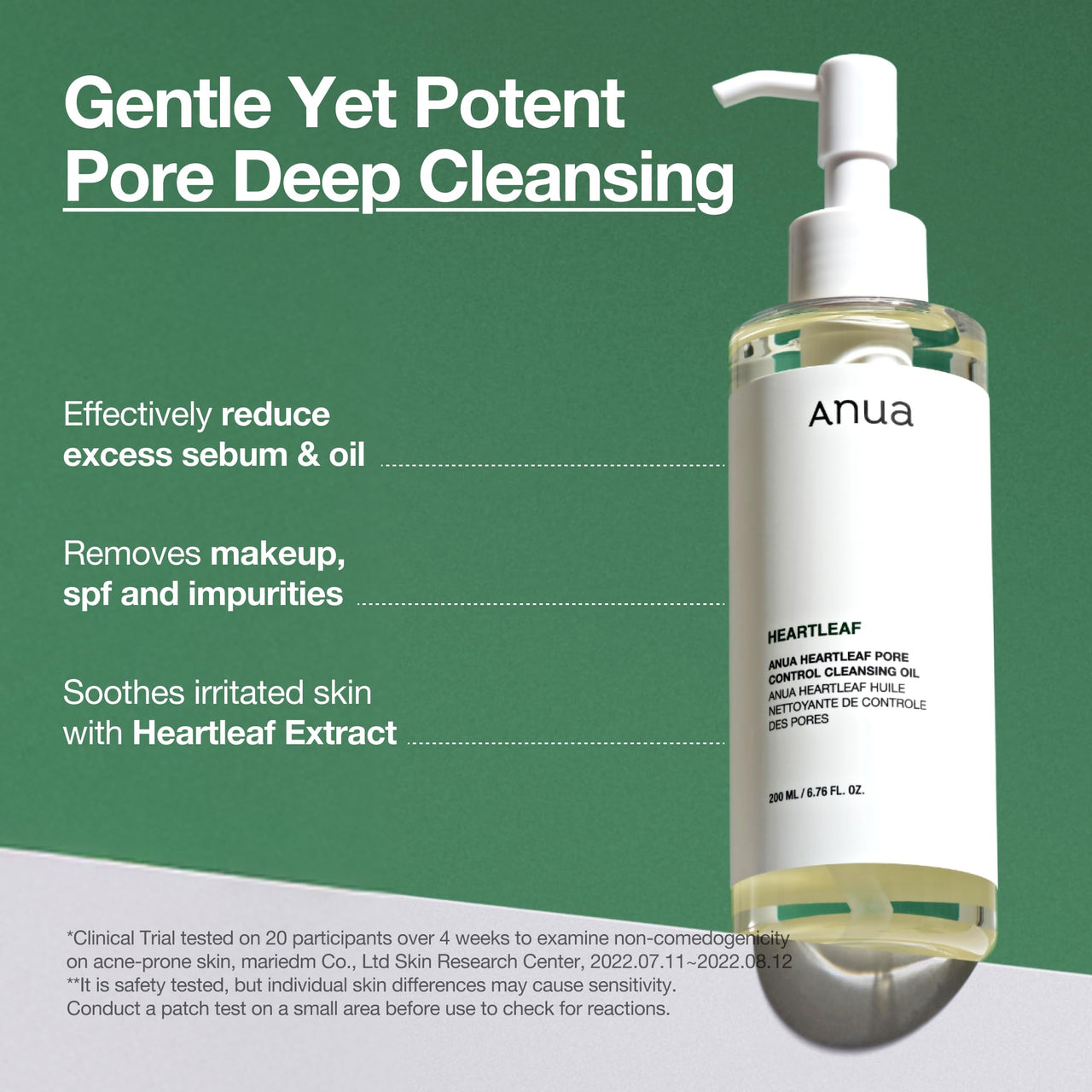 Anua Heartleaf Pore Control Cleansing Oil, Oil Cleanser for Face, Makeup Blackhead Remover, Korean Skin Care 6.76 fl oz(200ml) (original)
