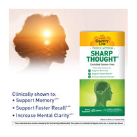 Thumbnail for Country Life Sharp Thought - Memory & Cognitive Support Supplement – Sharp-PS Gold Phosphatidylserine + DHA – Promotes Mental Clarity & Faster Recall – Gluten-Free, 60 Capsules