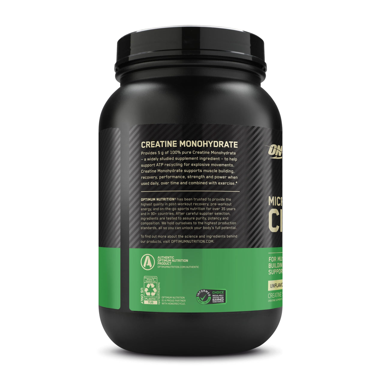 Optimum Nutrition Micronized Creatine Monohydrate Powder, Unflavored, 400 Servings, 2000 Grams (Packaging May Vary)