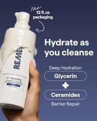 Thumbnail for Remedy for Rich Cream Cleansing | Cream-to-Foam Face Wash with Ceramides, Glycerin and Panthenol | Hydrating Cleanser for Normal to Dry Skin | By Dermatologist Dr. Shah, 12 fl. Oz