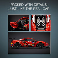 Thumbnail for LEGO Technic Ferrari 488 GTE “AF Corse #51” 42125 - Champion GT Series Sports Race Car, Exclusive Collectible Model Kit, Collectors Set for Adults to Build