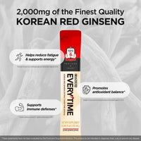 Thumbnail for JUNG KWAN JANG Everytime Korean Red Ginseng Extract 2,000mg - Liquid Stick Supplements with Propolis & Adaptogen - Energy Boost & Immune Support, Natural & Healthy Energy Drinks (10 Sticks)