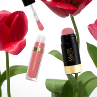 Thumbnail for LAURA GELLER NEW YORK Serum Staples Soothing Blush + Lip Duo - Blush Cheek Tint, Practical Pink + Jelly Balm Lip Serum, There She Rose