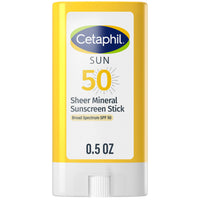 Thumbnail for Cetaphil Sheer Mineral Sunscreen Stick for Face & Body, 0.5oz, 100% Mineral Sunscreen: Zinc Oxide & Titanium Dioxide, Broad Spectrum SPF 50, For Sensitive Skin