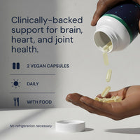 Thumbnail for Blueprint Bryan Johnson Omega-3 - Vegan Algae Omega 3 Supplement with EPA/DHA - 800mg Plant-Based for Brain, Heart & Joint Support - High Absorption Triglyceride Form - 1:1 EPA/DHA