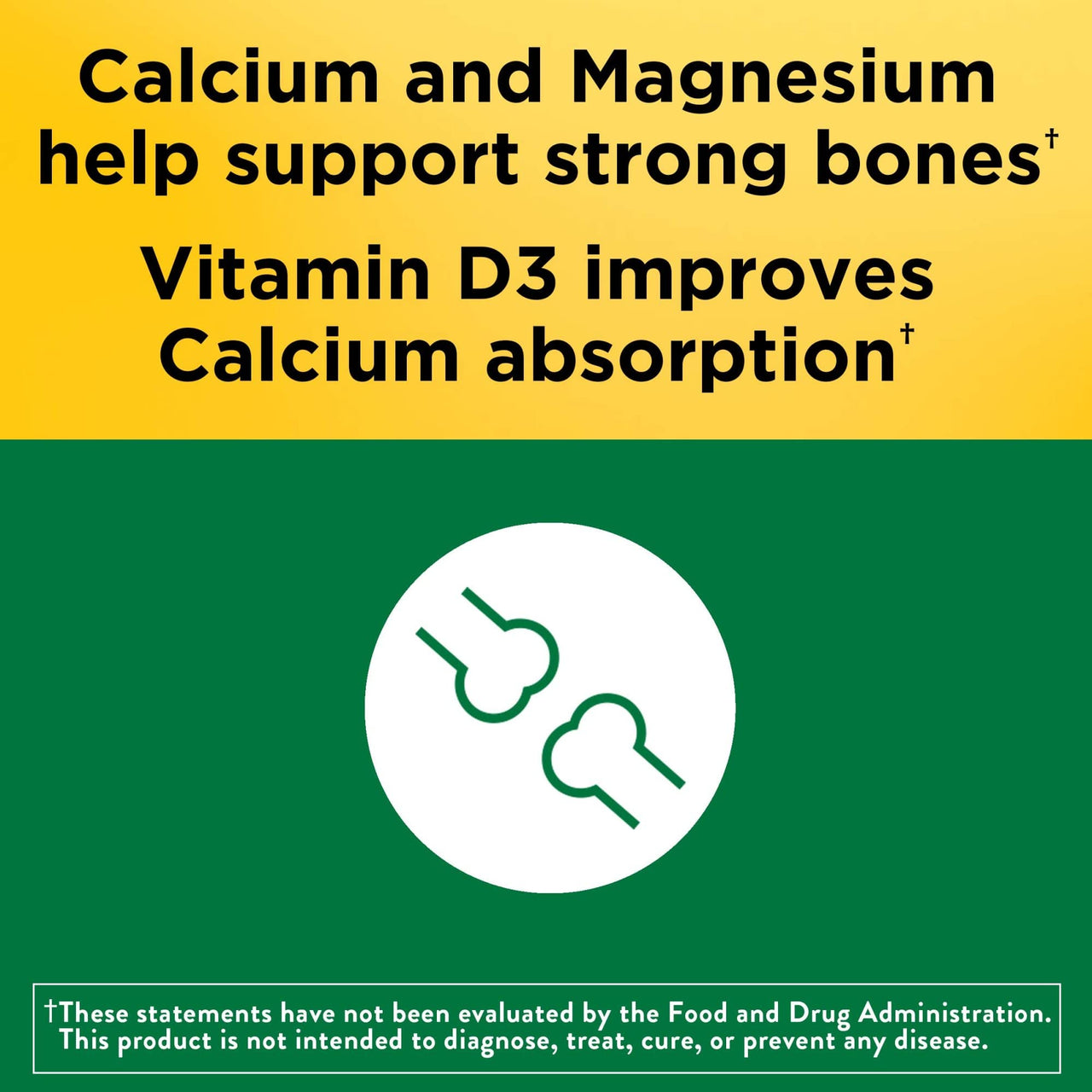 Nature Made Calcium Magnesium Zinc with Vitamin D3, Dietary Calcium Supplement for Bone Support, 300 Tablets