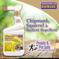 Thumbnail for Bonide Chipmunk, Squirrel & Rodent Repellent, 32 oz Ready-to-Spray for Outdoor Use, Deter from Lawn & Garden