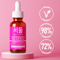 Thumbnail for SeoulCeuticals Korean Skin Care Kojic Acid Serum Alpha Arbutin Serum – Dark Spot Remover Corrector Glycolic Acid Serum + Salicylic Acid K Beauty 1oz