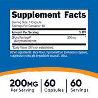 Thumbnail for Nutricost Dihydroberberine Capsules (200mg, 60 Capsules) - More Bioavailable Metabolite of Berberine