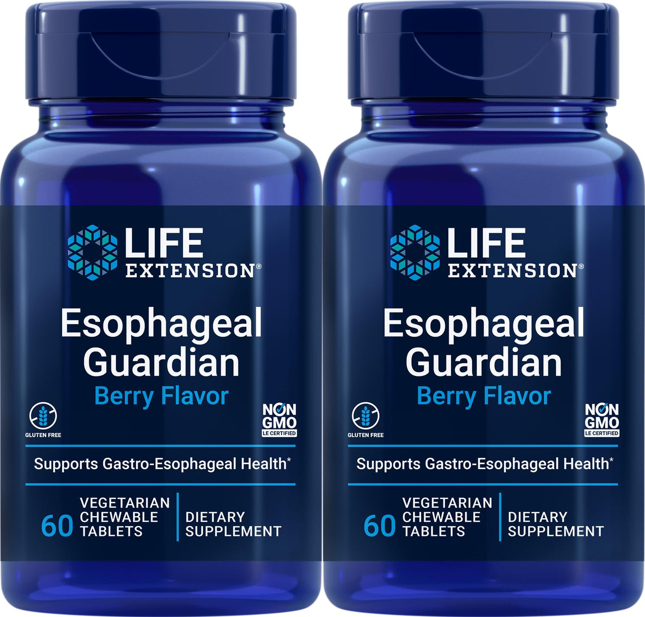 Life Extension Esophageal Guardian, 60 Vegetarian Chewable Tablets (Pack of 2)