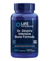 Thumbnail for Life Extension Dr. Strum's Intensive Bone Formula, Cissus quadrangularis, Calcium, Vitamin D3, K2, Magnesium, zinc, Potassium, Boron, Bone Health Support Formula, Gluten Free, Non-GMO, 300 Capsules