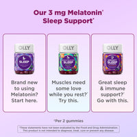 Thumbnail for OLLY Muscle Recovery Sleep Gummies, Sleep and Sore Muscle Support, 3mg Melatonin, Tart Cherry, Vitamin D, Berry Flavor - 40 Count