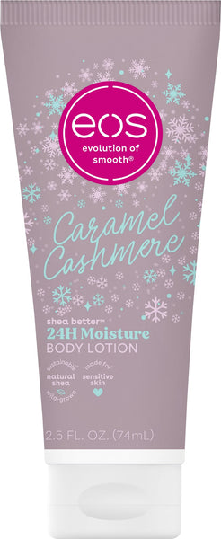 Image 1 of eos Shea Better Travel Size Body Lotion, Caramel Cashmere, Holiday, Limited Edition Skin Care, 24-Hour Moisture, Body Lotion for Women, travel size toiletries, Vegan, 2.5 fl oz