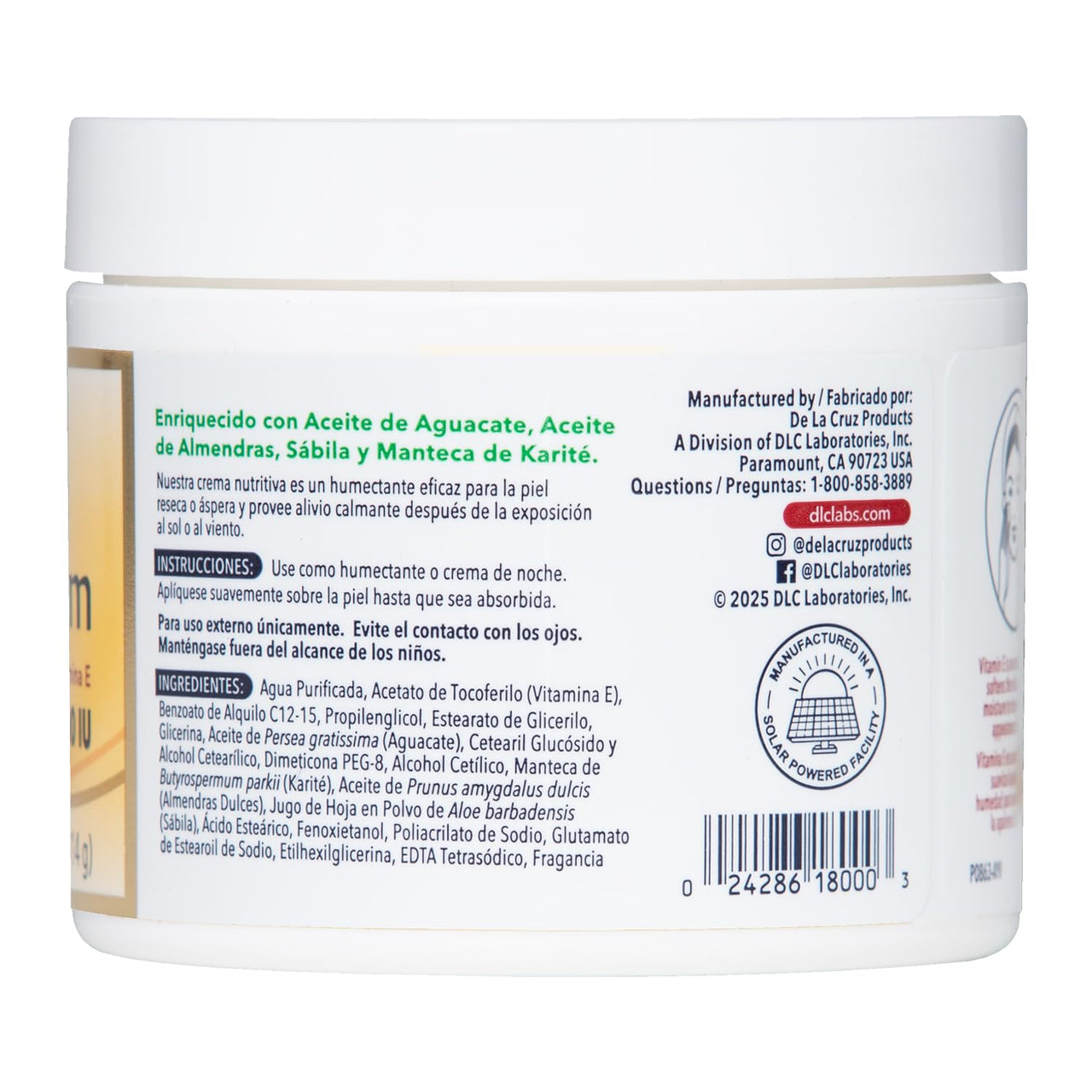 De La Cruz Vitamin E Cream 4oz & Vitamin E Oil 2.2 Fl Oz Bundle – Moisturizer for Face, Neck, Hair & Body – Deeply Hydrating, Paraben-free, Vegan, Cruelty-Free, Made in USA