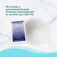 Thumbnail for Ancient Secrets Neti Pot Sinus Rinse - Nasal Cleansing Pot, Plastic Travel Model, Nasal Irrigation, BPA-Free Neti Potâ€¯+ 6 Pre-Measured Packs of Nasal Cleansing Salt