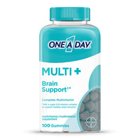 Thumbnail for ONE A DAY Multi+ Brain Support Gummies, Multivitamin Gummies for Men & Women with Boost of Brain Support with Super 8 B Vitamin Complex, 100 Count