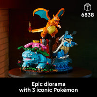 Thumbnail for LEGO Pokémon Venusaur, Charizard and Blastoise - Building Set for Adults, Ages 18+ - Collectible Pokémon Figures - Gift Idea for Men & Women - 72153