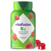 Thumbnail for vitafusion Vitamin B12 Gummy Vitamins for Energy Metabolism Support, Raspberry Flavored, America’s Number 1 Gummy Vitamin Brand, 70 Day Supply, 140 Count