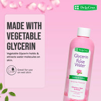Thumbnail for De La Cruz Rose Water and Glycerin for Face - Rosewater Facial Toner and Moisturizer for Skin and Hair 8 fl oz (236 mL)