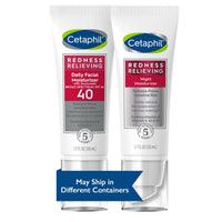 Thumbnail for Cetaphil Redness Relieving Set, Night Moisturizer (1.7 oz) and Daily Facial Moisturizer SPF 40 (1.7 oz) For Redness Prone Skin