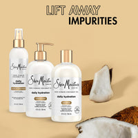 Thumbnail for SheaMoisture Shampoo & Conditioner + Leave-in Treatment, Daily Hydration with Coconut Oil, Hair Detangler, Frizz Control, Cruelty-Free (3 Piece Set)