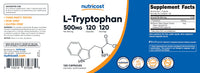 Thumbnail for Nutricost L-Tryptophan 500mg, 120 Capsules - with BioPerine, Gluten Free, Non-GMO