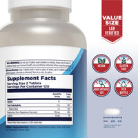 Thumbnail for KAL Magnesium Glycinate Tablets, Fully Chelated, High Absorption Formula with Magnesium Bisglycinate Chelate for Nerve, Muscle & Bone Health Support, Vegan, Gluten Free, Value Size, 240 Tablets