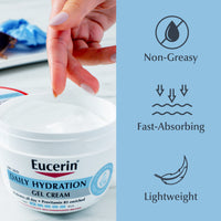 Thumbnail for Eucerin Daily Hydration Gel Cream, Fragrance Free Body Moisturizer for Dry Skin, Enriched With Provitamin B5 and Sunflower Oil, 12 Oz Jar